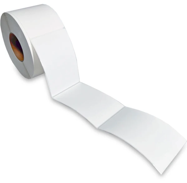 4 inch x 6 Inch White Top Coated Direct Thermal Labels 4 x 6 Top Coated Direct Thermal Labels - White