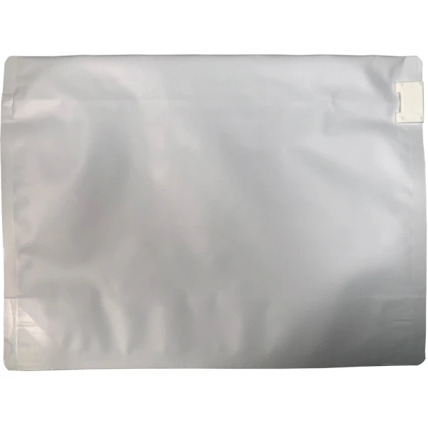 12.5 x 9 Child Proof Exit Bags White 12.5 x 9 Child Proof Exit Bags Back of Bag