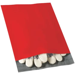 10" x 13" Red Poly Mailers