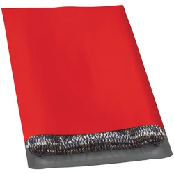 12" x 15 1/2" Red Poly Mailers
