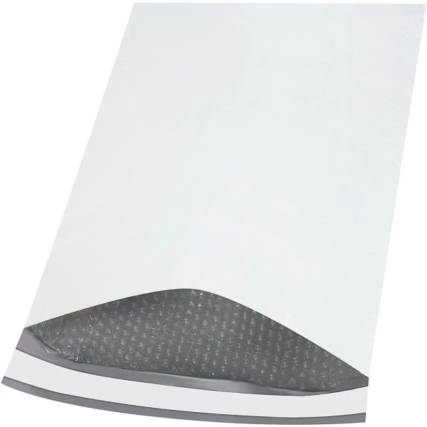 White 14.25x20 bubble lined poly mailers 25/Case