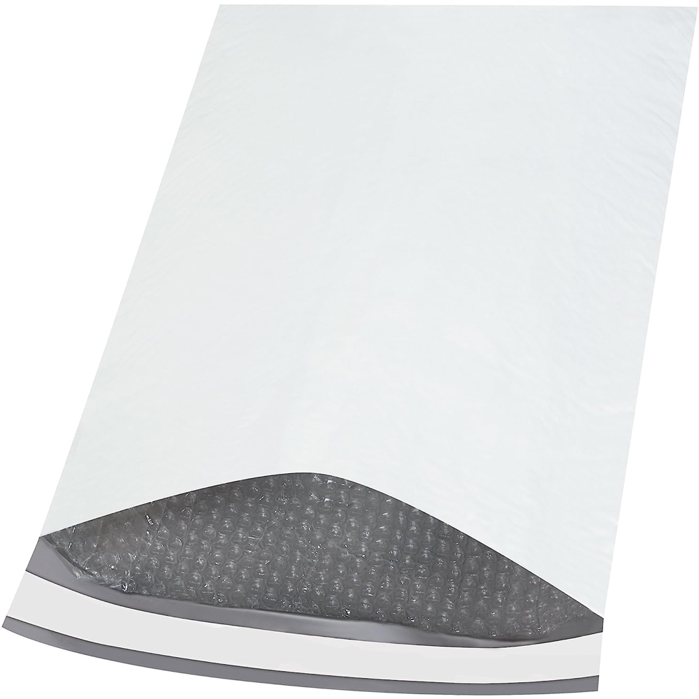 White 14.25x20 bubble lined poly mailers 25/Case
