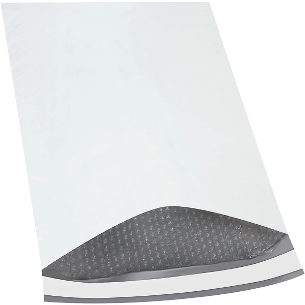White 14.25x20 bubble lined poly mailers Bulk