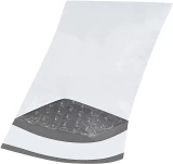 White 4x8 bubble lined poly mailers 25 per case
