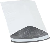 White 6.5x10 bubble lined poly mailers in bulk