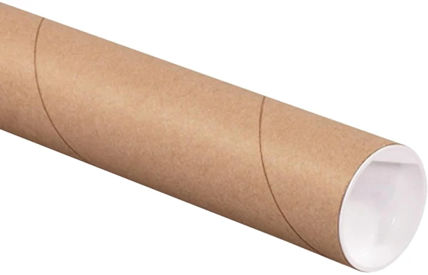 1 1/2 x 24 Kraft Round Cardboard Mailing Tubes 1 1/2 x 24 Round Cardboard Mailing Tubes and End Caps