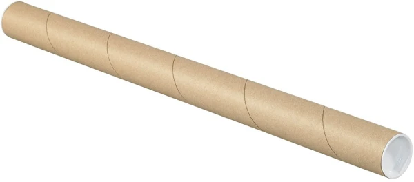 1 1/2 x 9 Kraft Round Cardboard Mailing Tubes 1 1/2 x 9 Round Cardboard Mailing Tubes and End Caps