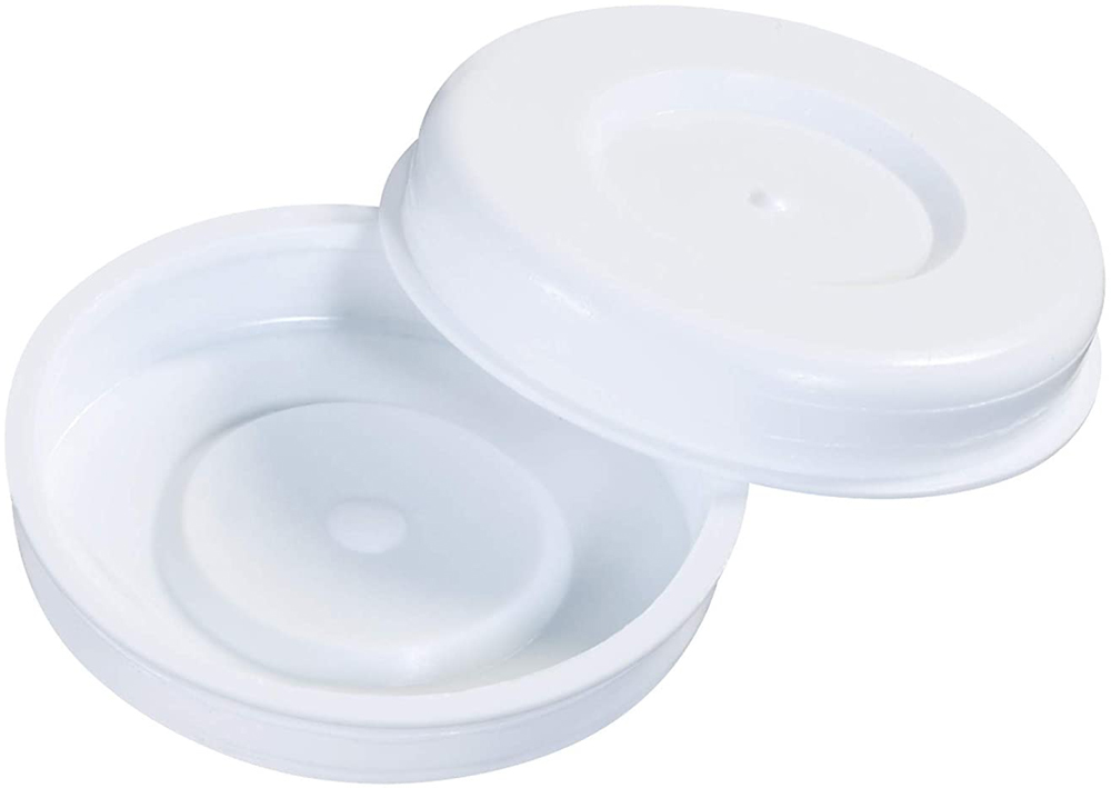 2 in white plastic end caps