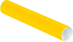 2" x 12" Yellow Round Cardboard Mailing Tubes