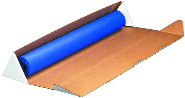 2 x 18 1/4 Triangle Mailing Tubes 2 x 18 1/4 Triangle Mailing Tubes - White Triangle Ship Tube with roll of blue paper