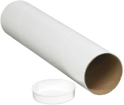 2" x 6" White Round Cardboard Mailing Tubes