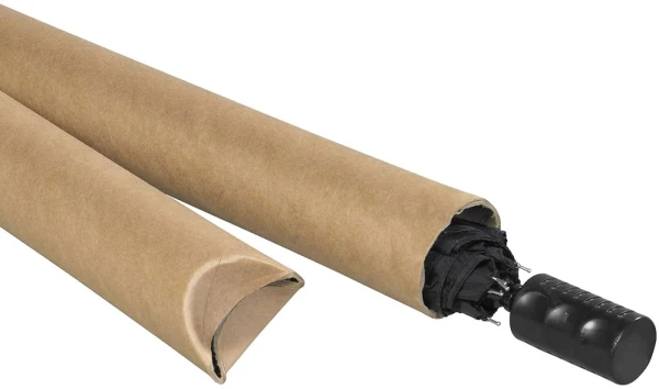 2.5 x 15 Snap Seal Mailing Tubes with Product 2 1/2 x 15 Snap Seal Mailing Tubes - Crimped End Mailing Tube with Umbrella