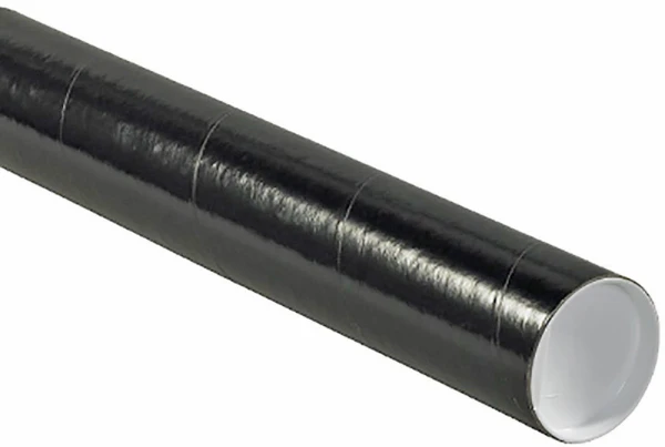 2 x 12 Black Round Cardboard Mailing Tubes 2x12 round mailing tubes