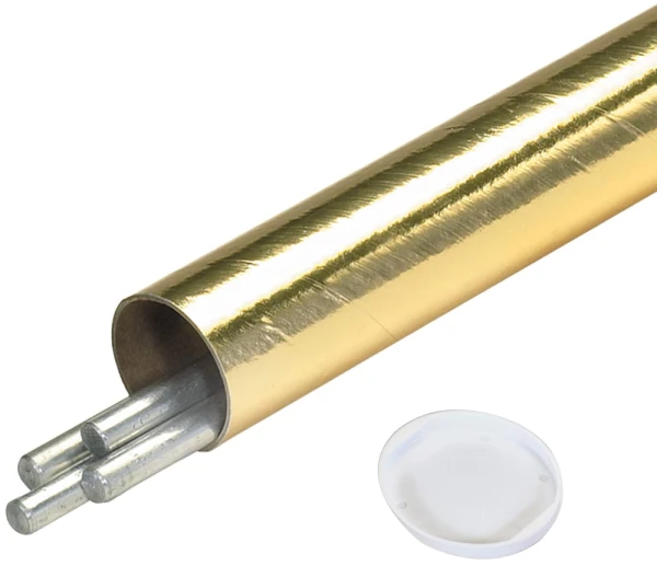 2 x 12 Gold Round Cardboard Mailing Tubes 2 x 12 Round Cardboard Mailing Tubes and End Caps
