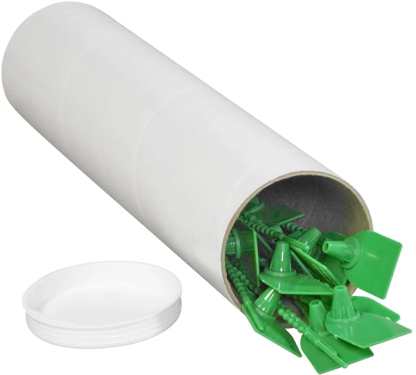 2 x 26 White Round Cardboard Mailing Tubes 2x26 White Round Cardboard Mailing Tubes and End Caps