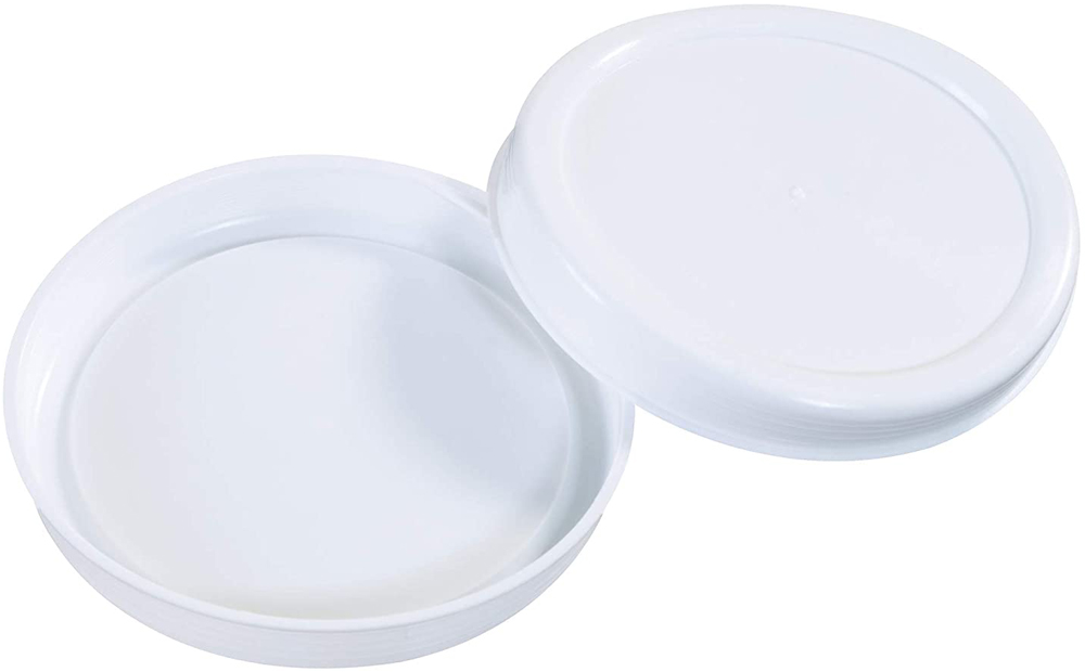 3 inch white plastic end caps