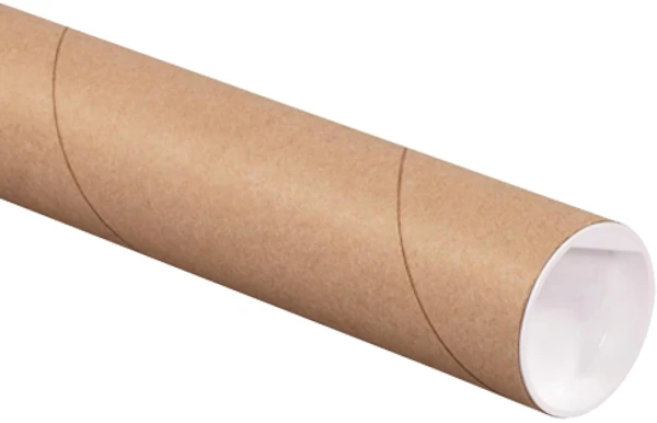 3 x 20 Kraft Round Cardboard Mailing Tubes 3x20 Round Cardboard Mailing Tubes and End Caps
