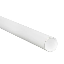 4" x 18" White Round Cardboard Mailing Tubes