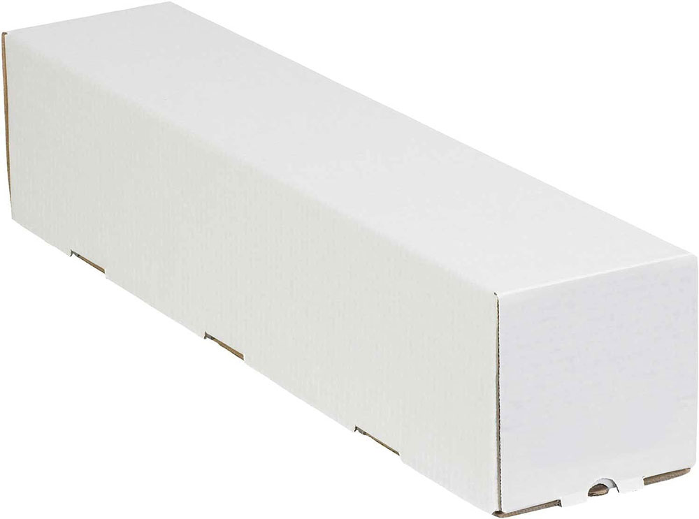 5 x 5 x 25 Square Mailing Tubes - White Square Ship Tubes