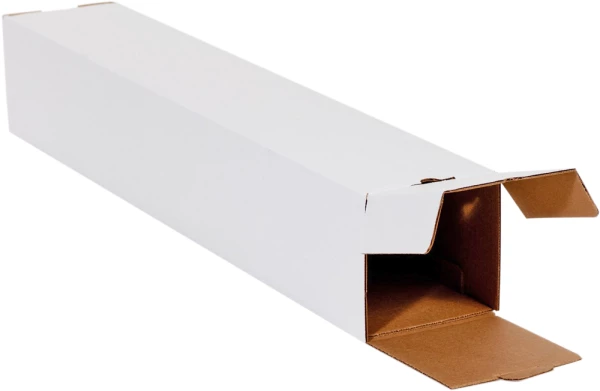 White 5 x 5 x 37 square mailing tubes