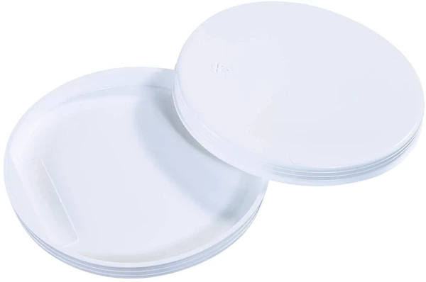 6 inch white plastic end caps