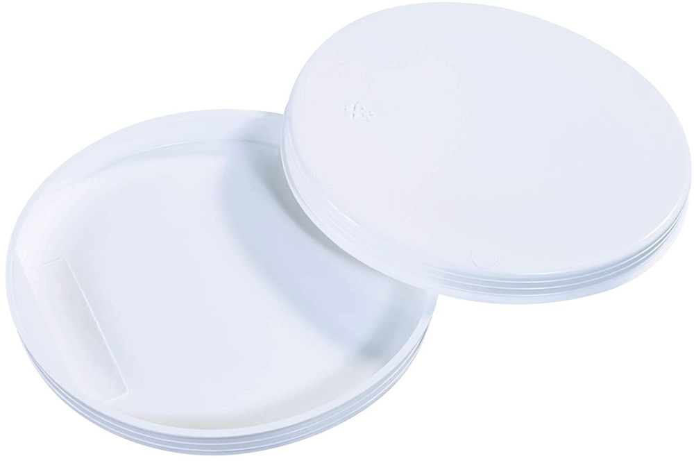 6 inch white plastic end caps