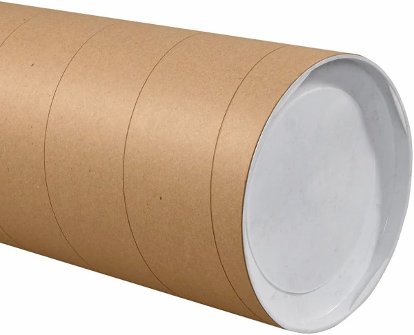 50 - 2 x 36 Round Cardboard Shipping Mailing Tube Tubes With End Caps