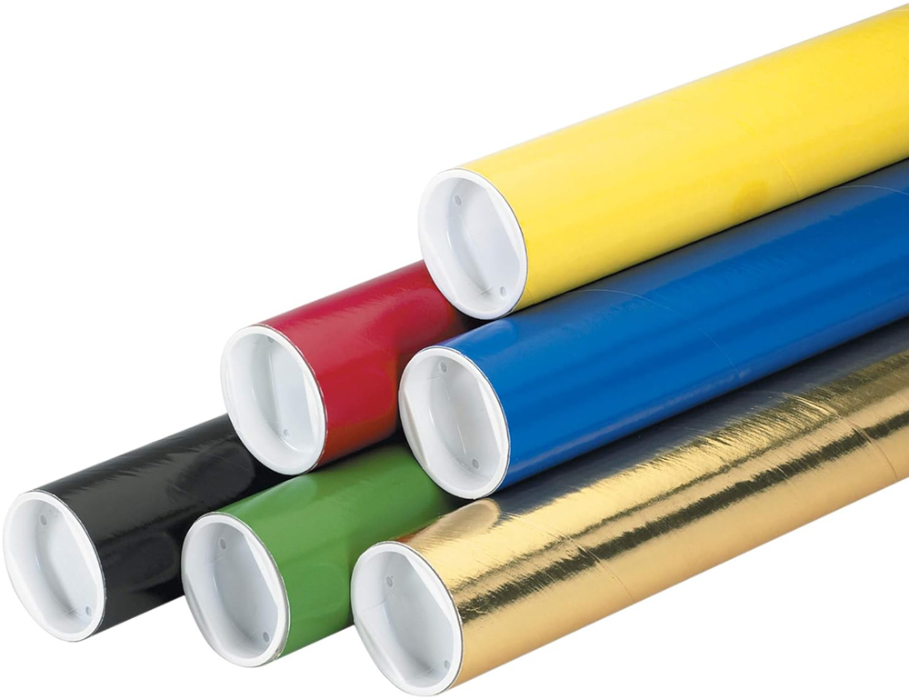Colored Round Cardboard Mailing Tubes