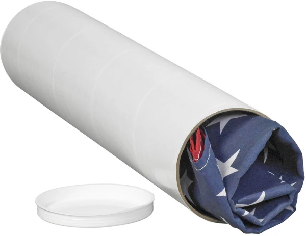 White Round Cardboard Mailing Tubes Protecting and Shipping Product White Round Cardboard Mailing Tubes and End Caps Protecting and Shipping Product