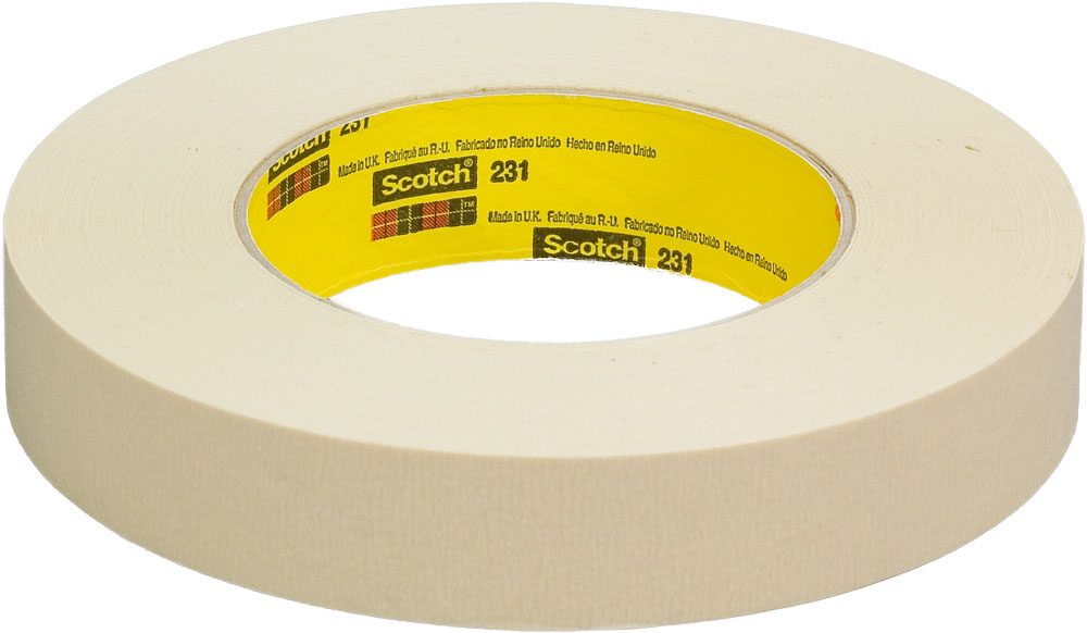 3M 231 Scotch Paint Masking Tape Natural 1 inch x 60 Yards