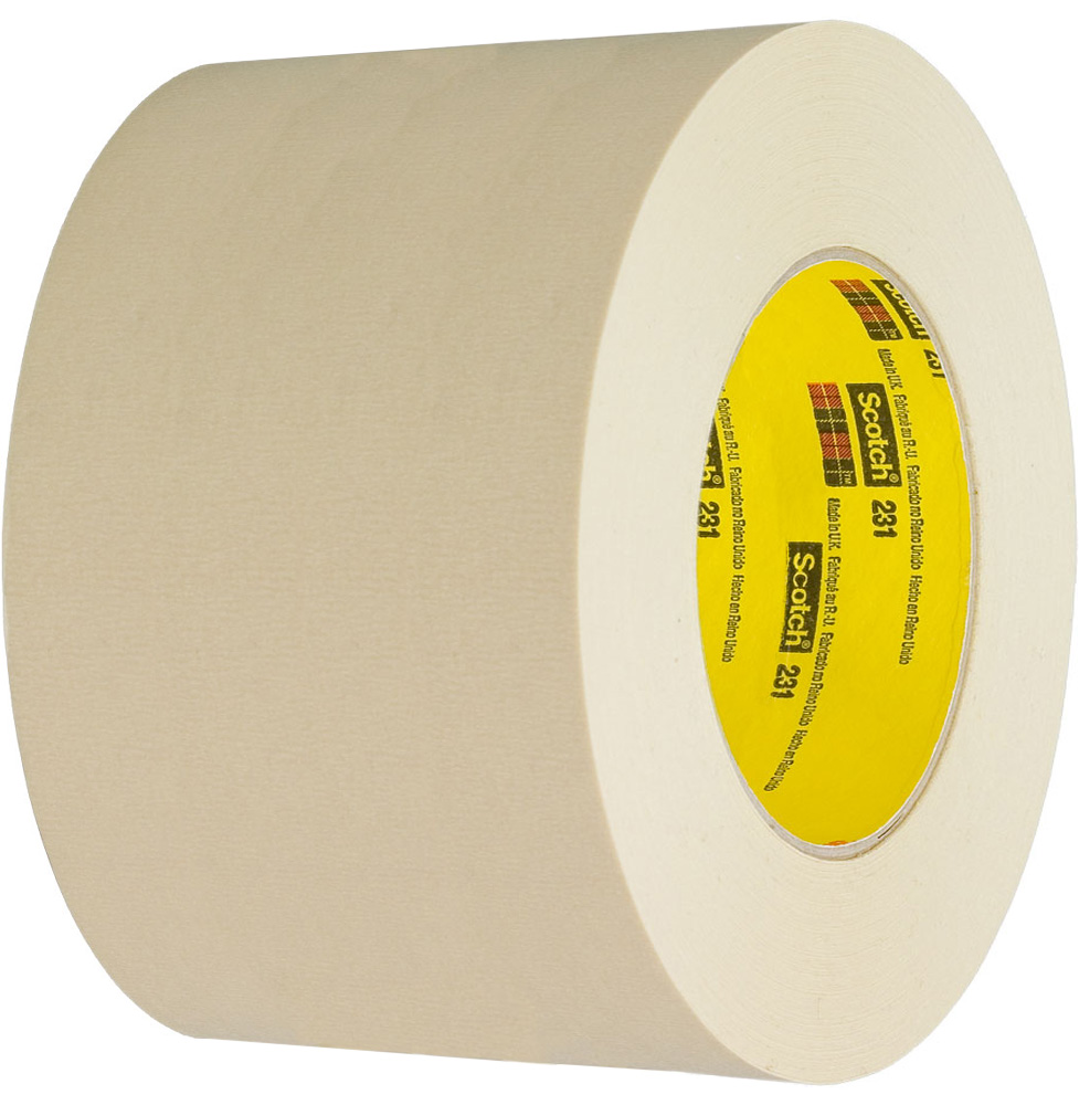 3M 231 Scotch Paint Masking Tape Natural 3 inch x 60 Yards