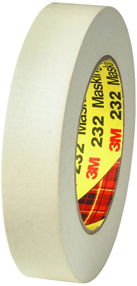 3M 232 24 mm x 55 m Scotch Performance Masking Tape - 6.3 Mil 3M 232 2 x 60 yd 6.3 mil Scotch Performance Masking Tape