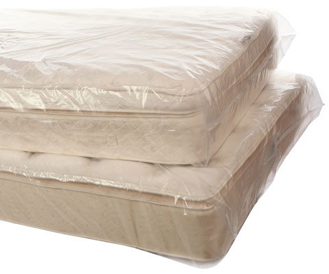 Standard Mattress Covers - Twin, 1.5 mil, 39 x 8 x 90, Clear - ULINE - S-5847