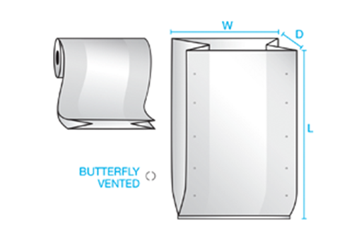 Mattress Bags illustration with butterfly vented
