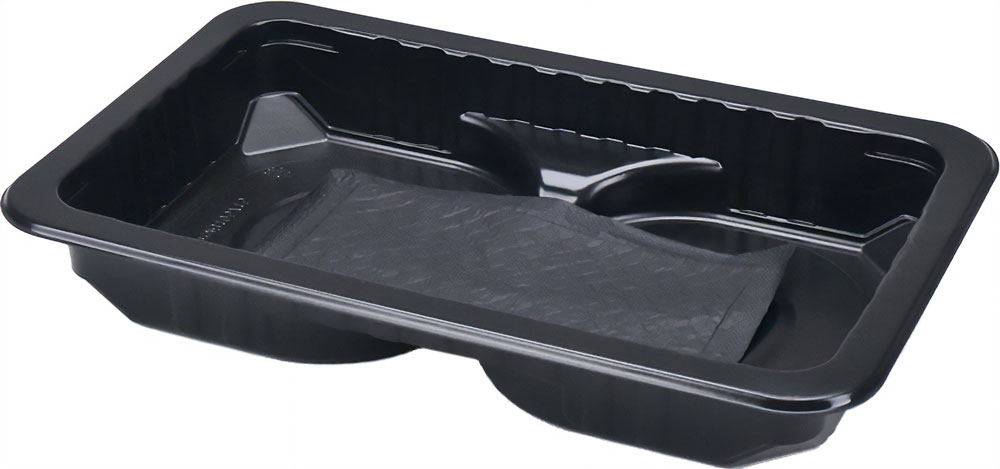 10.63 x 6.7 x 1.57 SimplyFresh Hamburger Tray with Soaker Pad