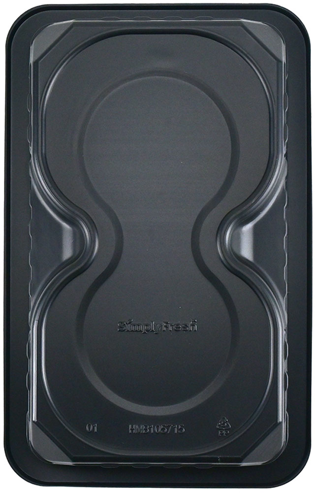 10.63 x 6.7 x 1.57 SimplyFresh Hamburger Tray with Soaker Pad