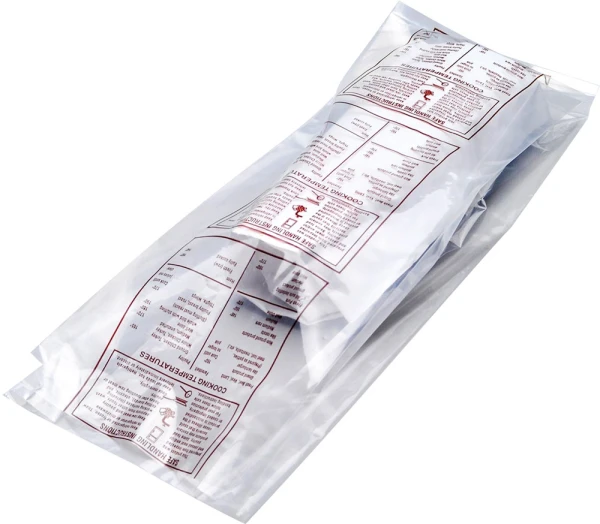 6 x 3 x 15 Printed Meat Bag with Safe Handing Instructions