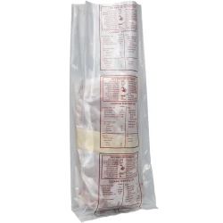 6" x 3" x 15" Printed Meat Bag with Safe Handling Instructions