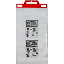 9" x 15" x 2" Printed Meat Bag with Safe Handing Instructions on Header