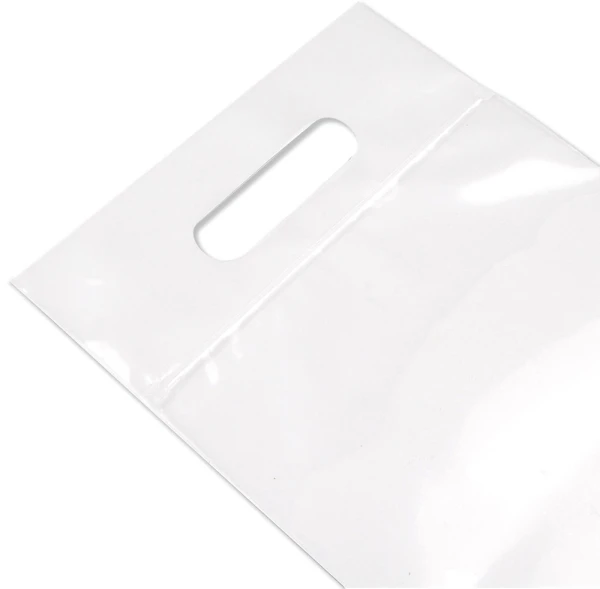 Die-Cut Handle of 7 x 25 Zip Locking Crab Leg Bag Die-Cut Handle of 7 x 25 Zip Locking Crab Leg Bag