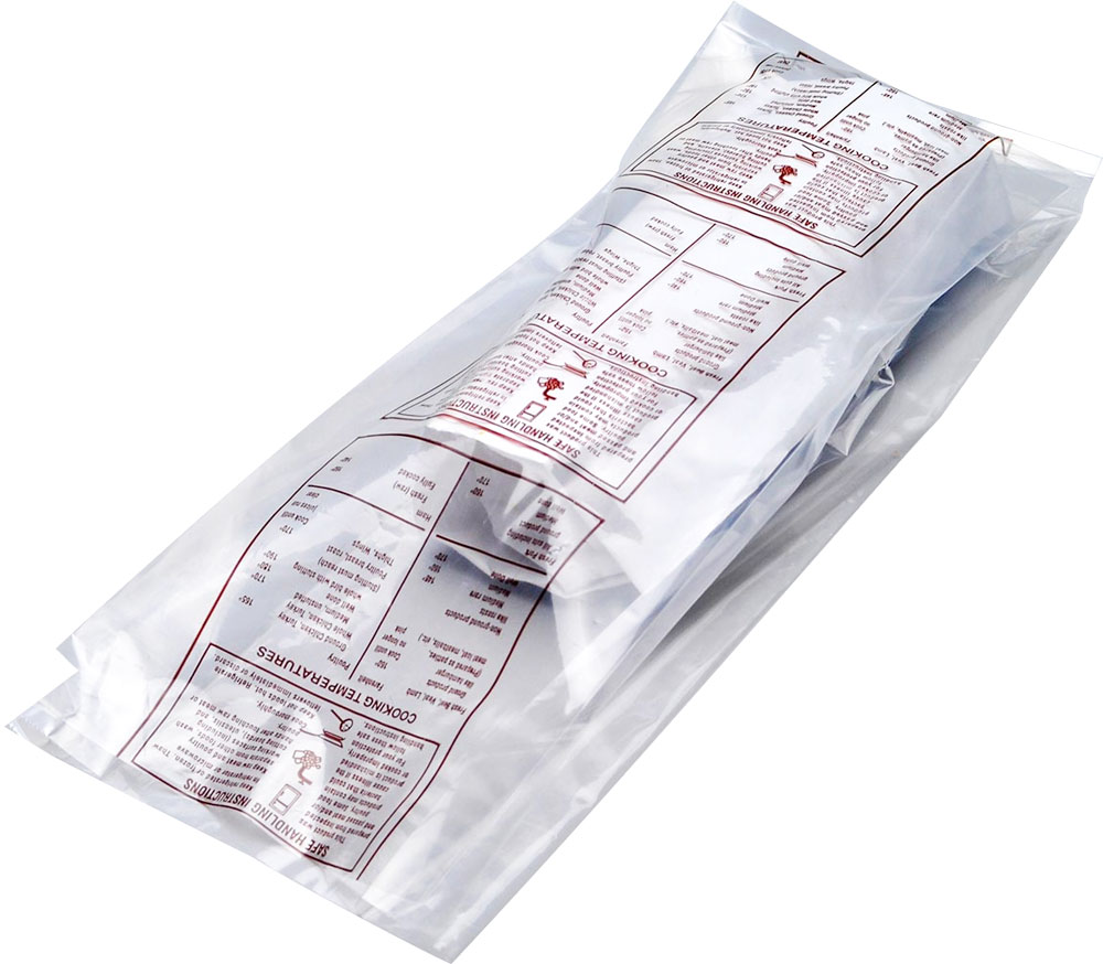 Printed Meat Bag with Safe Handling Instructions