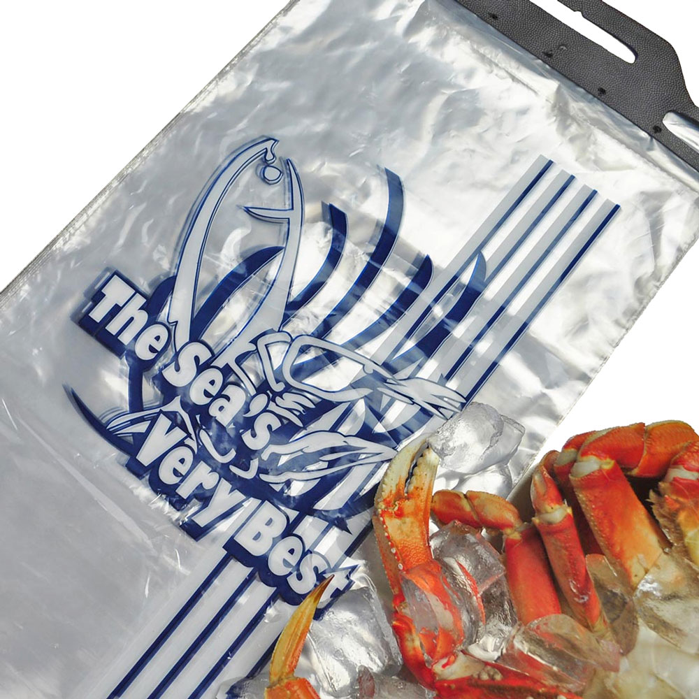 12 x 18 + 2 Printed Seafood Bags on Header