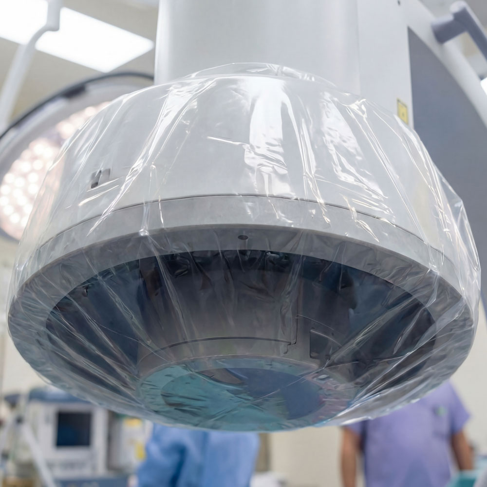 2 mil 14 Inch Domed Sterile Plastic Equipment Covers - Individually Packed