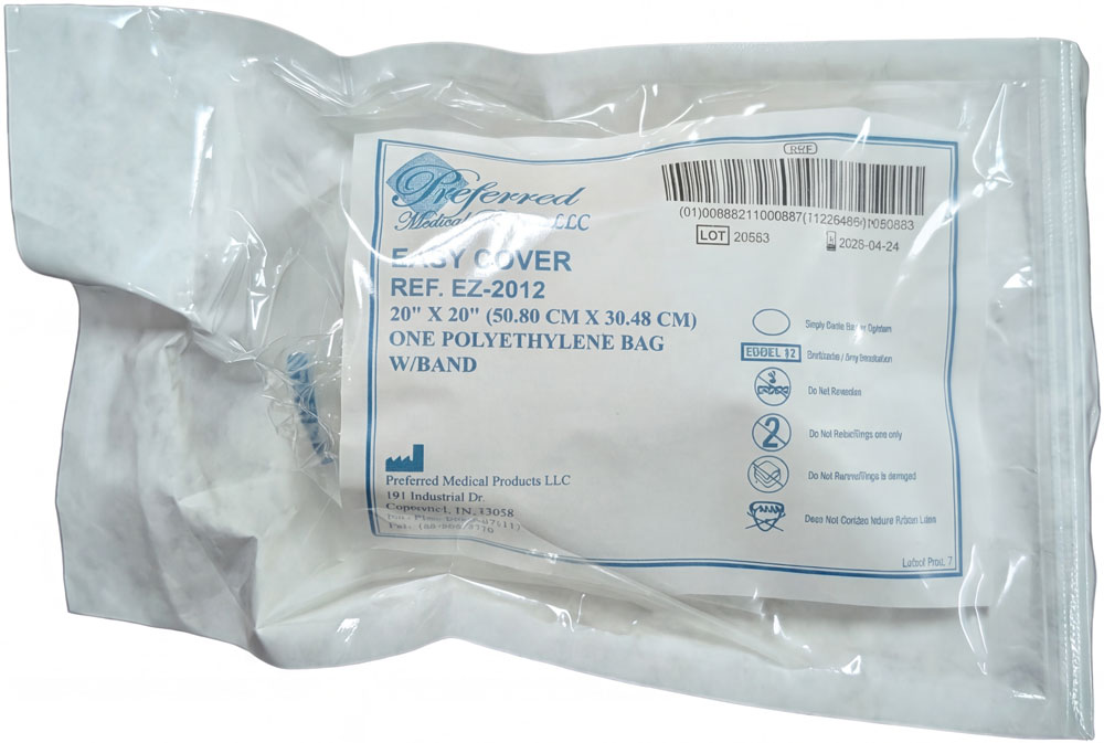 Tyvek Envelope that Contains a 2 mil 20x20 Sterile Equipment Covers - Individually Packed