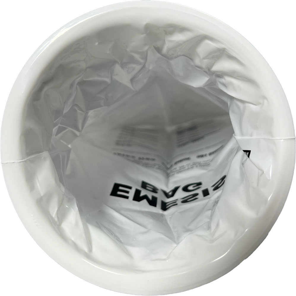 Inside of 6.5 x 15 Disposable Vomit Bags