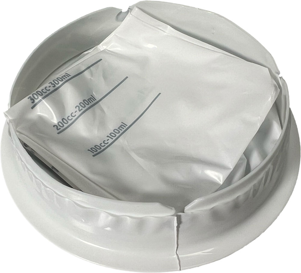 Collapsed 6.5 x 15 Disposable Vomit Bags