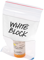 minigrip white block reclosable bag