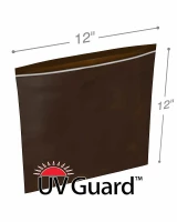 Amber UV Protective Bags 12x12 3Mil MiniGrip Reclosable