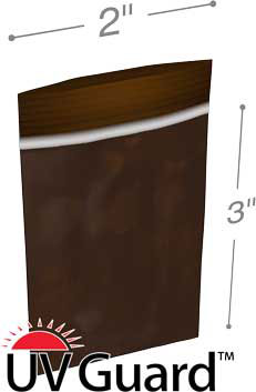 2x3 3Mil MiniGrip Reclosable Amber UV Protective Bags