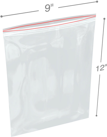 500 9x12 Reclosable Resealable Clear Zipper Plastic Bags 2Mil 9" x 12" 